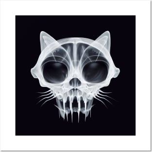 Skeleton of a cat in x-rays. Posters and Art